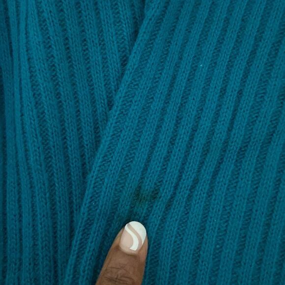 Vintage Rib Knit Rhinestone Embellished Shawl Collar Open Cardigan size OS Retro - Picture 12 of 12